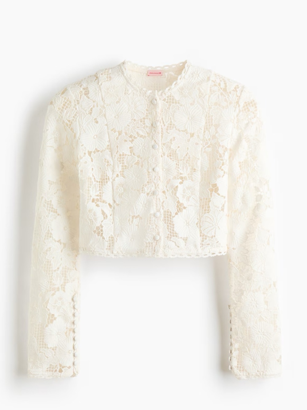 LIVIA NUNES H&M
NWT CREAM BOW-FRONT LACE TOP - Picture 3 of 16